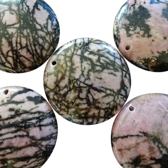 Rhodonite Gemstone Necklace | Handmade - Picture 6 of 6